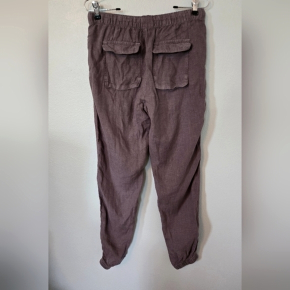 C & C California Gray Linen Jogger Pants Size Medium - Picture 3 of 5
